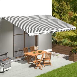 Vervangingsdoek voor luifel - 300x250 cm - antraciet en wit - Type VD