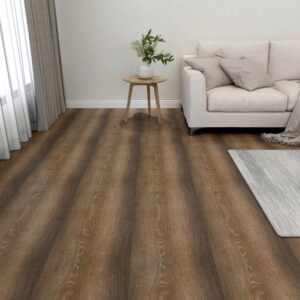 Vloertegels 30x30 cm - 20 stuks - zelfklevend - 1,86 m² - PVC - donkerbruin/zwart