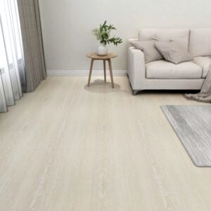 Vloertegels 30x30 cm - 20 stuks - zelfklevend - 1,86 m² - PVC - wit/beige