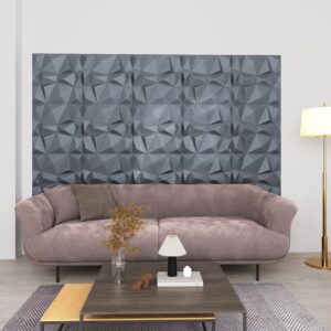 Wandpanelen - 12 stuks - 3 m² - 50x50 cm - XPS - diamant grijs