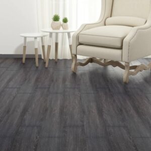 Vloerplanken PVC - zelfklevend - 2.51m² - 2 mm - zwart en wit
