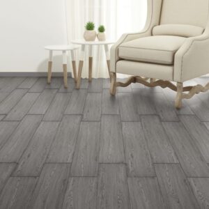 Vloerplanken PVC - zelfklevend - 2.51m² - 2 mm - donkergrijs