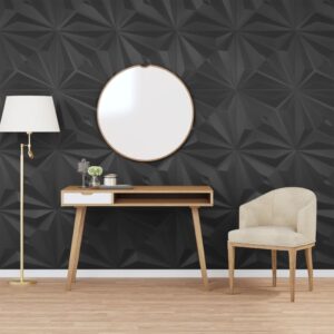 Wandpanelen - 12 stuks - 3 m² - 50x50 cm - XPS - ster zwart
