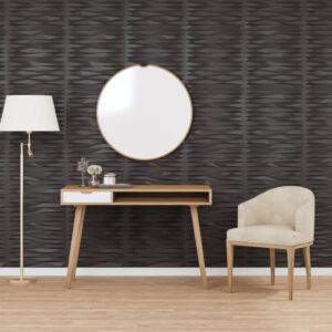 Wandpanelen - 12 stuks - 3 m² - 50x50 cm - XPS - steen zwart