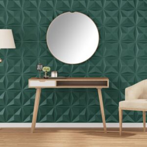 Wandpanelen origami - 12 stuks - 3 m² - 50x50 cm - XPS - groen