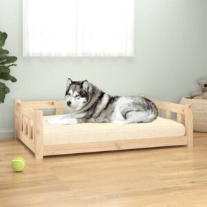 Hondenmand - 105x75,5x28 cm - massief grenenhout - naturel