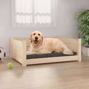Hondenmand - 75,5x55,5x28 cm - massief grenenhout - naturel