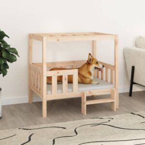 Hondenmand - 95,5x73,5x90 cm - massief grenenhout - naturel