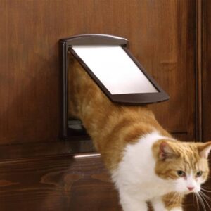 Huisdierenluik in 2 richtingen - medium - 35,2x29,4 cm - bruin - Type PET/AM