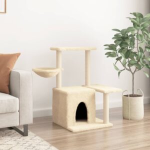 Kattenkrabpaal - met meubel - 83 cm - beige