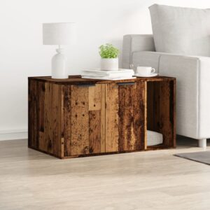 Kattenmeubel - 80x50x45 cm - bewerkt hout oud houtkleurig