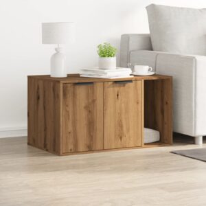 Kattenmeubel - 80x50x45 cm - bewerkt hout artisaal eikenkleurig