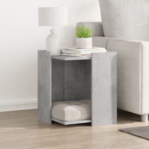 Kattenbakkast - 42x42x51 cm - bewerkt hout betongrijs