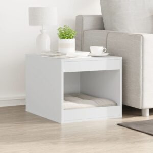 Kattenbakkast - 47x59x42 cm - bewerkt hout wit