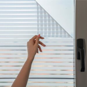 Zonwerende Raamfolie - Strepenpatroon - 120x200 cm - Statische hechting - MAR/AM