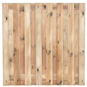 Tuinscherm - Hamont - 180x180 cm - 15 Planks - Grenen Geïmpregneerd