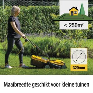 Grasmaaier elektrisch - tuin tot 250m² - 1000 W - 320 mm Ø - Type POW/BLC