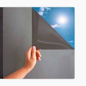Zonwerende Raamfolie - Donkergrijs - 120x200 cm - Statische hechting - MAR/AM