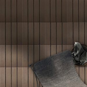 Terrastegels - composiet - 30x30 cm - 11 stuks (1m²) - Donkerbruin - Type FLO/AM