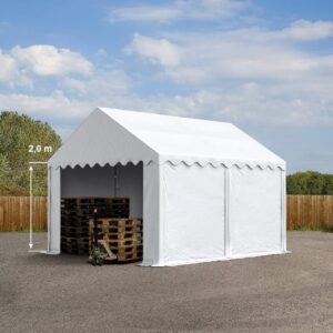 Opslagtent - Groot 400x300x200 cm - Wit - Type TOO/AM