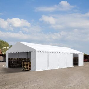 Opslagtent - Groot - 1200x600x200 cm - Incl. Bodemframe - Wit - Type TOO/AM