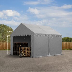 Opslagtent - Groot 400x300x200 cm - Grijs - Type TOO/AM