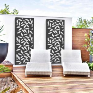 Decoratief Wandpaneel - 150x50 cm - Blad - Metaal - Type IDM/AM - Prijs per stuk