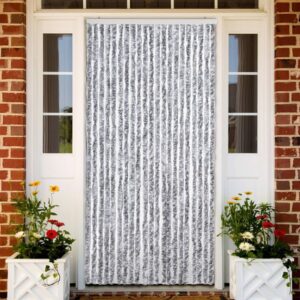 Vliegengordijn - 90x220 cm - wit en grijs - Type VD