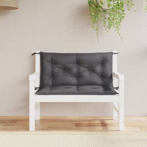 Tuinbank kussen set 2 st - 100x50x7 cm - oxford stof - antraciet - Type VD