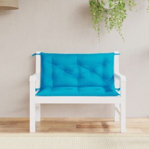 Tuinbank kussen set 2 st - 100x50x7 cm - oxford stof - lichtblauw - Type VD