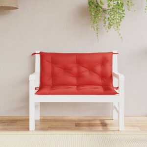 Tuinbank kussen set 2 st - 100x50x7 cm - oxford stof - rood - Type VD