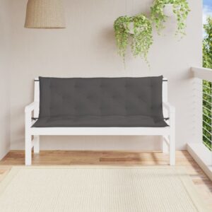 Tuinbank kussen set 2 st - 150x50x7 cm - oxford stof - antraciet - Type VD