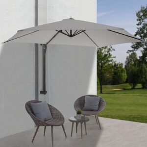 Wandparasol geheel inklapbaar - alu/staal - 300 cm - zand - Type MEN/AM