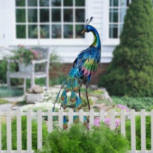 Tuinbeeld - Pauwsculptuur - Staal - 45 cm - Type TER/AM