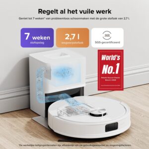 Robotstofzuiger Q10 S5+ / met leegstation - Wit - Type ROB/AM