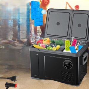 Koelbox met compressor - 49 liter - 230 V en 12 V - met eco-modus - antraciet - Type KES/AM