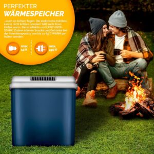 Koelbox - 32 liter - 230 V en 12 V - met eco-modus - blauw - Type TIL/AM
