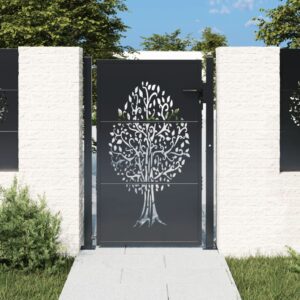 Tuinpoort boom ontwerp - 105x130 cm - Zwart