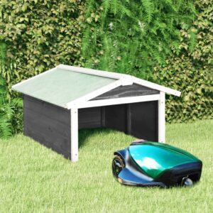 Robotmaaier overkapping - 72x87x50 cm - Vurenhout - grijs - Type VD