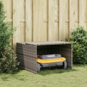 Robotmaaier overkapping - 86x90x57 cm - Poly rattan - grijs - Type VD