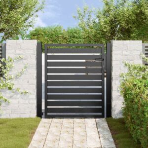 Tuinpoort - afsluitbaar - 100x100 cm - aluminium - zwart - Type VD