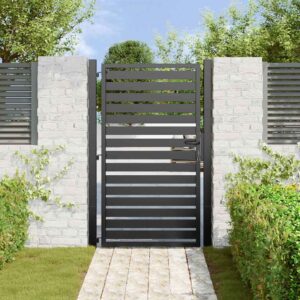 Tuinpoort - afsluitbaar - 100x150 cm - aluminium - zwart - Type VD
