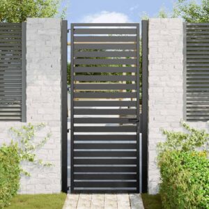 Tuinpoort - afsluitbaar - 100x200 cm - aluminium - zwart - Type VD