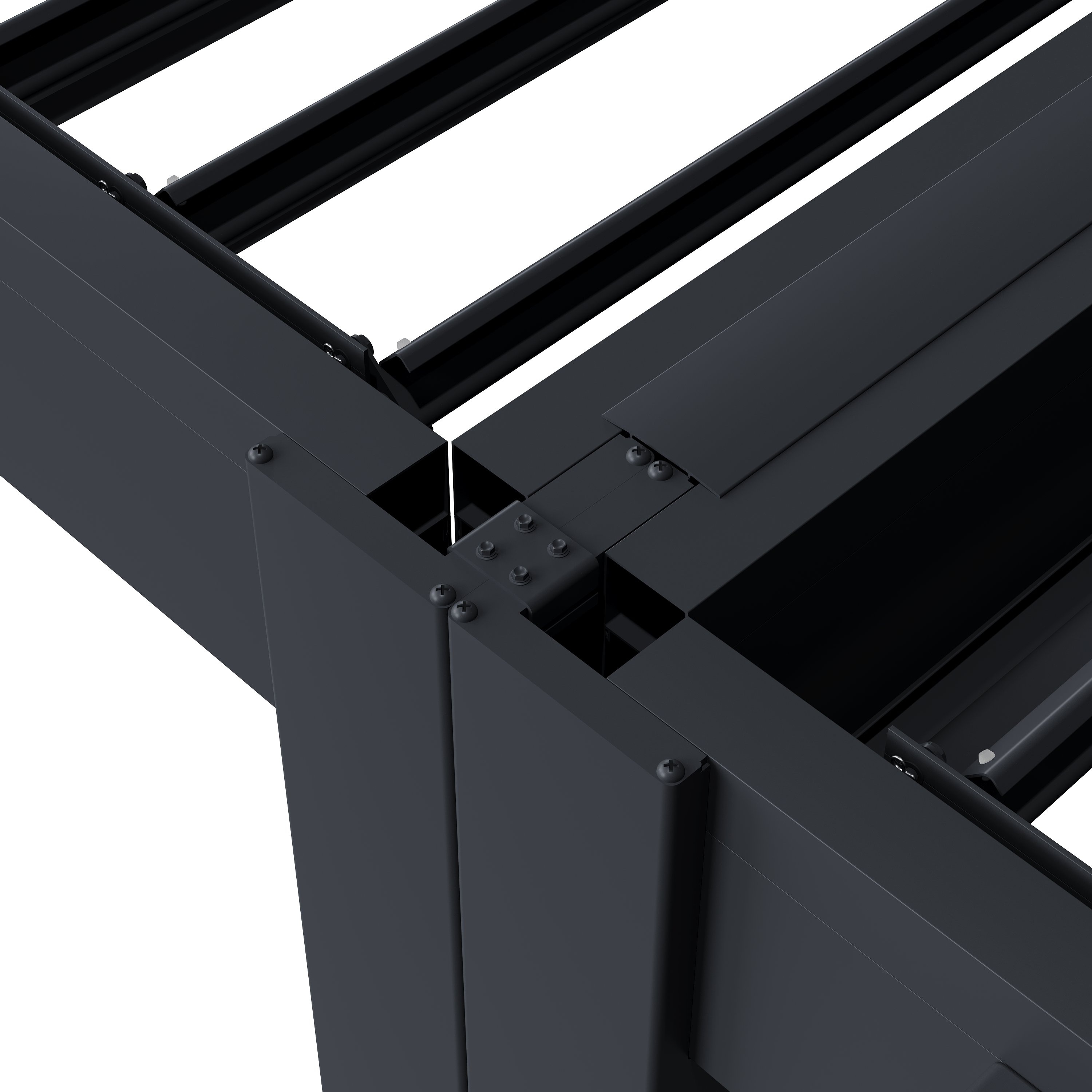 Verbinding sets voor 300 cm zijkant - Antraciet