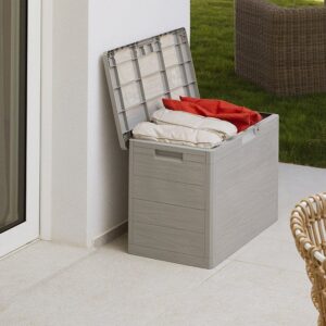 Opbergbox Woody s - Kunststof - 160 liter - Grijs