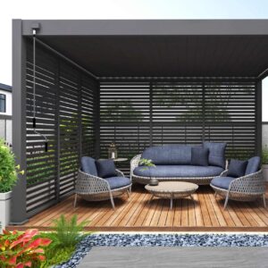 Shutterpaneel - Kantelbaar Horizontaal - Voor zijkant 300 cm - Antraciet