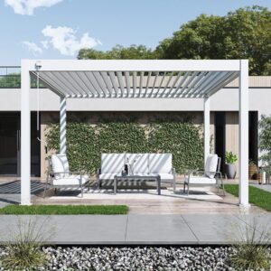 Overkapping - Premium - 300x400 cm - Wit - Extra dikke poten