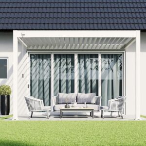 Overkapping Deluxe  - Muurbevestiging - 300x360 cm - Wit