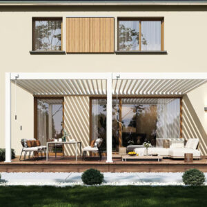 Overkapping Premium - Muurbevestiging - 400x600 cm - Wit