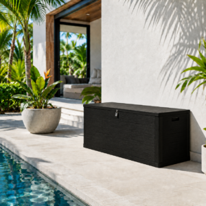 Opbergbox Woody s - Kunststof - 280 liter - Antraciet